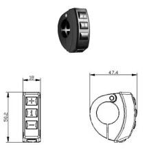 Bürstenloser Controller 350 W, Wasserdicht, Farbe, NC-81F, LCD-Display, Elektro-Fahrrad-Roller für E-Bike-Fahrrad-Roller (A)