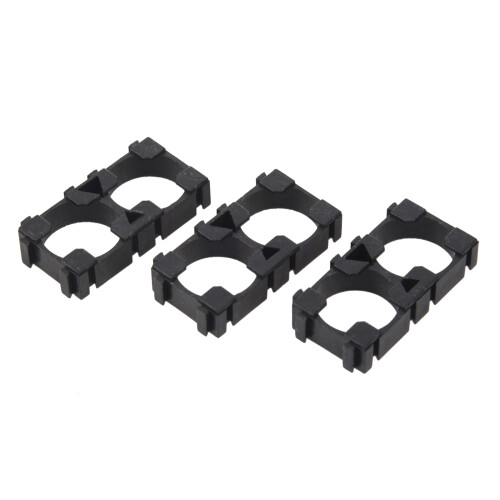 60X 18650 Lithium Battery Double Holder Bracket for DIY Cell Pack Black 2