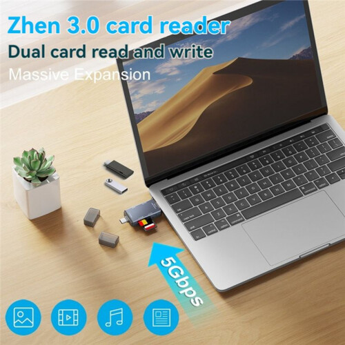 Card Reader USB3.0  TF Card Reader USB Hub for PC Laptop  Card Reader  Memory Cardreader 2