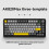 AJAZZ Teclado Mecânico Sem Fio AK820 MAX Teclado para Jogos com Teclas Completas e Tela Colorida TFT de 0,85 Polegadas B 4