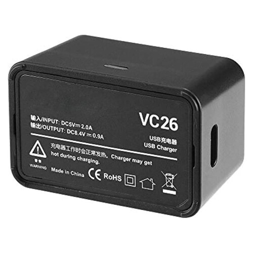 For  VC26 USB Battery Charger  5V Input  8.4V Output for Charging  V1 Round  Flash Battery 1