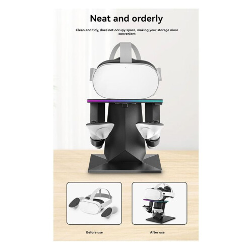 For Meta Quest 3/ Quest 3S Charging Station - VR Headset Display Stand and Charging Dock, Desktop Stable VR Accessory 1