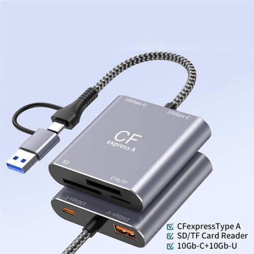CFexpress 3in1 TypeA  TF High Speed Card Reader USB3.2 Gen2 10Gbps USB-C Hub B 1