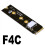 Adaptador F4C M.2 NVMe PCIe 4.0 para Oculink SFF-8612 para Placa Adaptadora SSD PCI-e NGFF NVME U.2 de 2,5 Polegadas (SFF 8639) 2