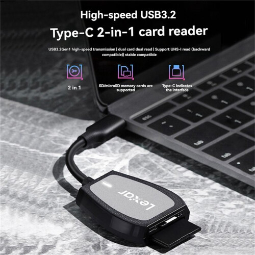 470U USB 3.2 Card Reader Type C to /Micro-/TF Adapter, OTG Cardreader for  Memory  Card 1