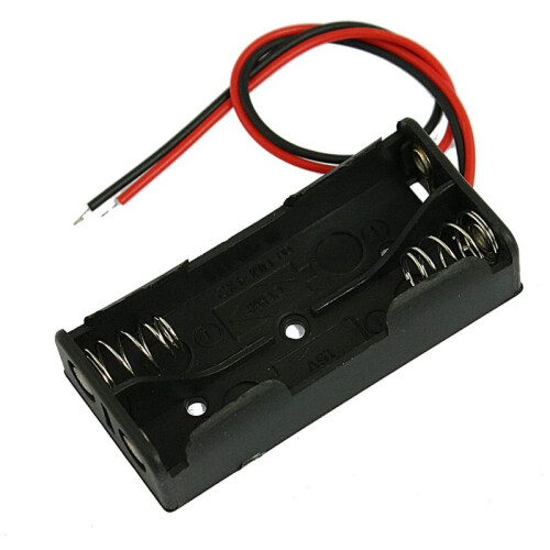3X Noir Plastique Batterie Boite Support Cable 2 X 1.5V AAA 1