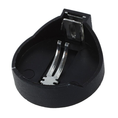 100pcs Black Round Button Battery Holder Case for CR2032 2016 2025 2