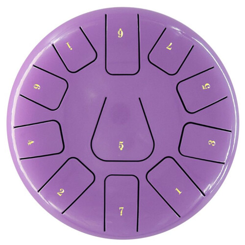 Tambor de Língua de Aço de 8 Polegadas, Pandeiro de 11 Notas com Baquetas e Palhetas para Meditações Instrumento de Pandeiro A