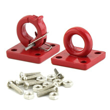 RC Crawler Car Model 1/10 Scale Metal Rescue Buckle Accessory Spare Parts DIY,Red,2PCS