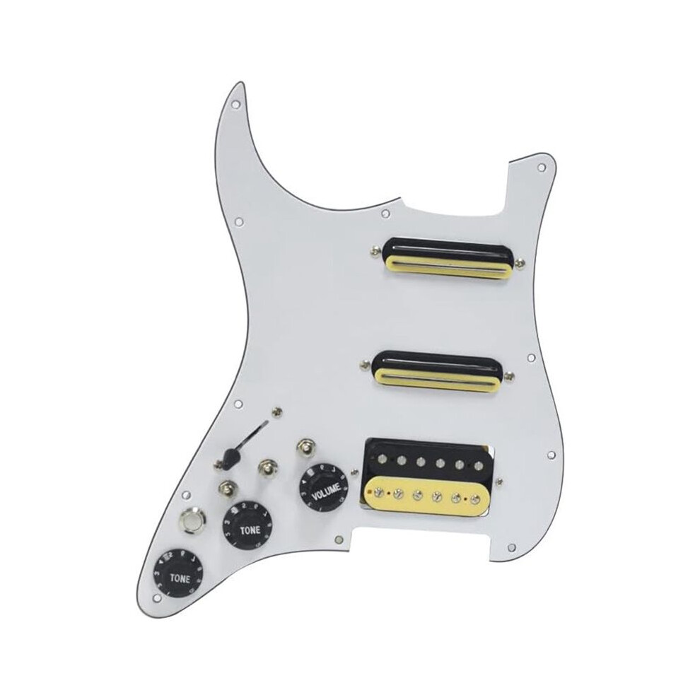 White 3 Ply Electric Guitar Humbucker Left Handed Pickguard Pickup With Singlecut Wiring Loaded Prewired Swith 4713492515230