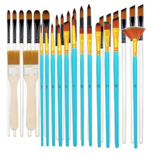 32 Brush Set for Acrylic Painting, Watercolor, Filters, Fans, Detail Brushes, Brush Set for Artists and Beginners