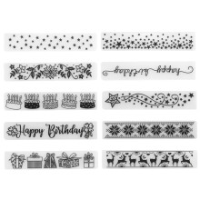 10Pcs 15X3cm Flower Leaf Star Plastic Embossing Folder DIY Template Molds Stencils Scrapbook Paper Cards Making