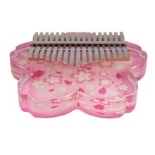 Acrylic Kalimba 17 Key Transparent Kalimbas Beginner Thumb Piano Professional Music Keyboard Instrument with Petals