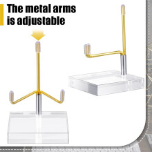 4 Stuks Verstelbare Metalen Arm Display Standaard Schildersezel met Acryl Basis Rots Display Schildersezel Houder Acryl Schildersezel Zilver
