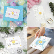 El Juego de Envoltorios para Invitaciones de Boda Incluye 100 Piezas de Chaquetas de Pergamino Predobladas para 5 X 7, Pegatinas Autoadhesivas Doradas