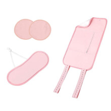 RizinusöL-Packung, Verstellbar, Wiederverwendbar, Elastisches Band, Maschinenwaschbar, Anti-ÖL-Auslauf, Rosa