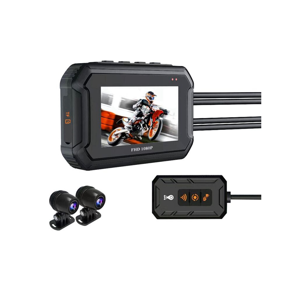 1080P Dual Motorcycle Camera With Gps Function Waterproof Driving Recorder Hd Video Recorder For Motorcycle Driving 4712712961673