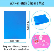 Epoxy Resin Mixing Tools Kit 36Pcs, Reusable Soft Silicone Resin Tools Supplies, Includes Silicone Mats, Measuring Cups
