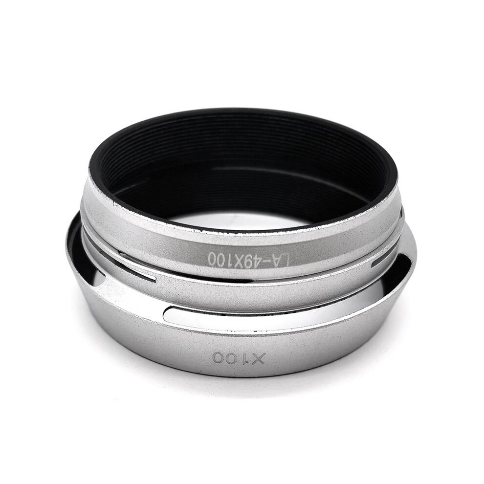 Lh-X100 49Mm Lens Adapter Ring Metal Lens Hood For X100 X70 X100s X100t Hood Adapter Ring Silver 4713517591089