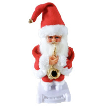 Cuteam Kerstpop Speelgoed Elektrisch Heup Schudden Flanel Dansen Kerst Kerstman Speelgoed voor Kinderen C