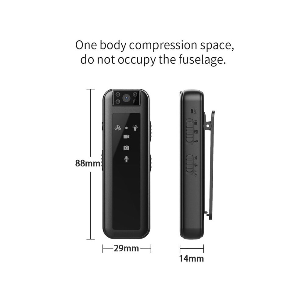 Hd1080p Infra Night Vision Mini Recorder Camera Wearable Car Dvr Ho Red 4851296946888