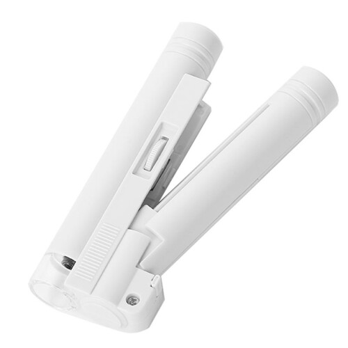 Portable Pocket Microscope 80X 100X White  Magnifier Reading Scale Foldable Magnifying Loupe with LED Illuminated
