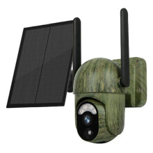 4MP 4G Solar-ÜBerwachungskamera, Kabellos, WLAN, Für Den AußEnbereich, Mensch-/Tiererkennung, 2-Wege-GespräCh, Wasserdichte IP66-Wildkamera (A)