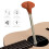Guitar Bow 22.6cm Length Guitar Tuning Tone Picks Accessories for Professional Player Beginner Orange 4