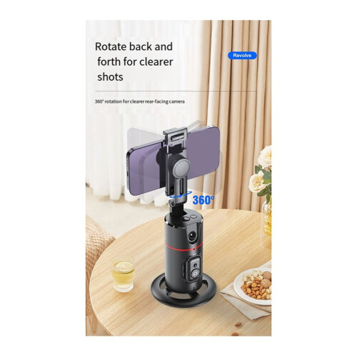 P02 360 Gimbal Stabilizer Desktop AI Automatic Tracking Gimbal with Remote for Smartphone Stabilizer 1