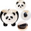 Panda Shape Yarn Bowl, Knitting Wool Storage Basket Round with Holes, Ceramic Glossy Surface Exquisite Texture 5