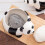 Panda Shape Yarn Bowl, Knitting Wool Storage Basket Round with Holes, Ceramic Glossy Surface Exquisite Texture 7