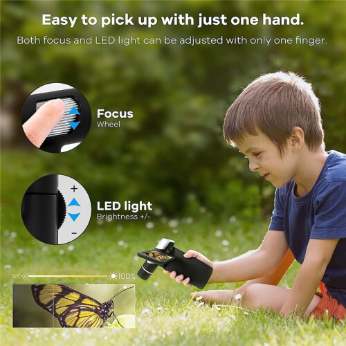 Handheld Digital Microscope, Pocket Microscope with 4 Inch Screen Electronic FHD Video Microscope, Supports Windows PC 2