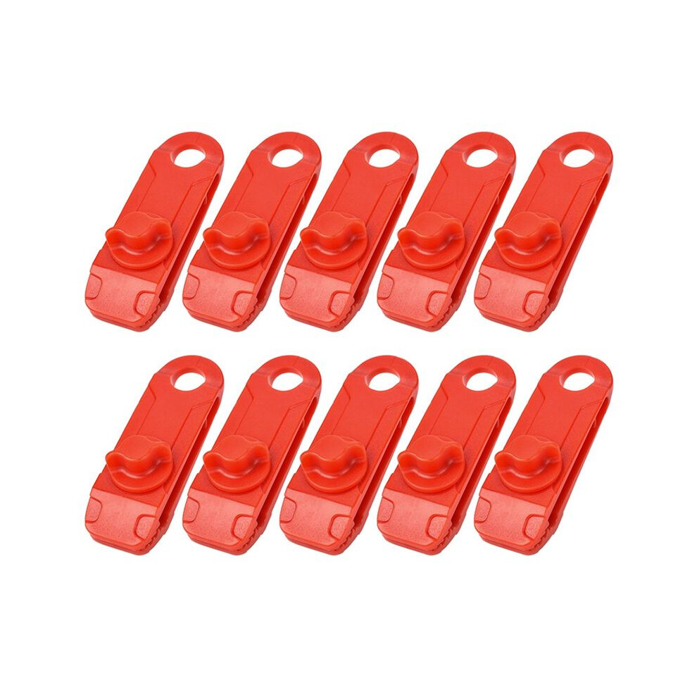 Photos - Safety Equipment Jojomino 10pcs Outdoor Camping Tent Windproof Reusable Fixing -Clips Clamps Tarp Cord Buckle Tensioner Tent Red 