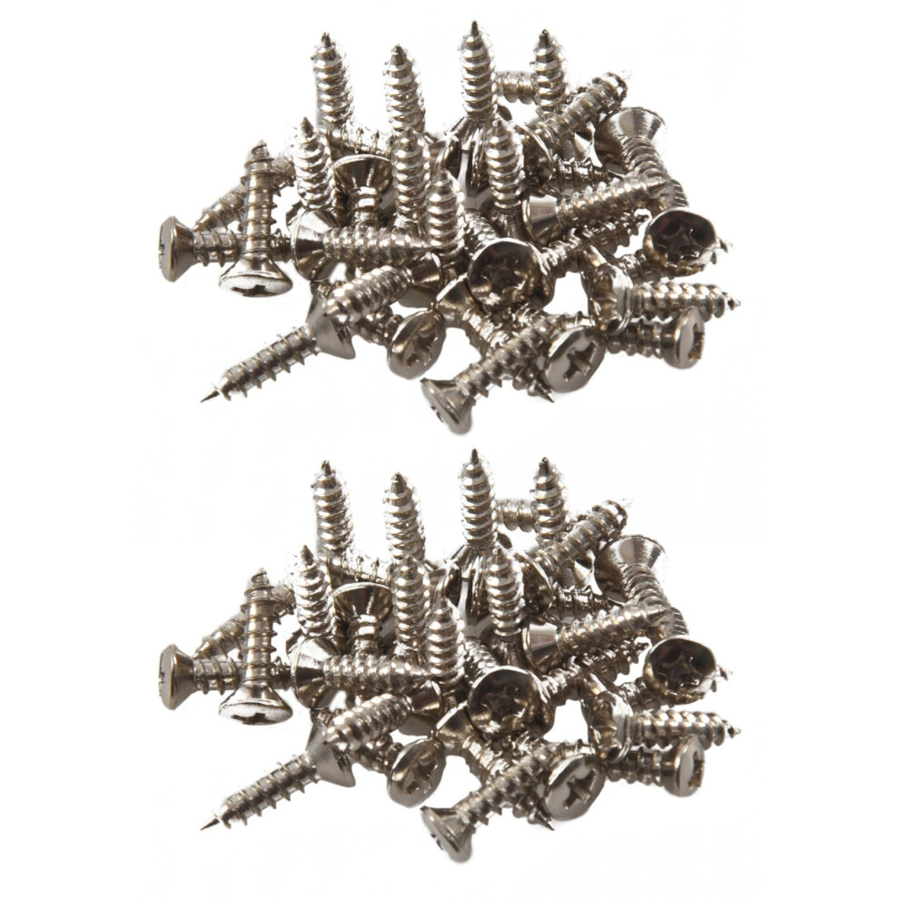 60Pcs Pickguard Screw For Strat/Tele Electric Guitar Bass Silver 4711268907432