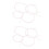 8Pcs White Nylon Ukulele String Set 1