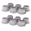 12X Guitar Tuner Conversion Bushings Adapter Ferrules Nickel Plating with Nice Plastic Shell Silver 1
