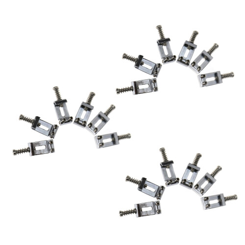 18X Replacement Chrome Tremolo Bridge Saddles for  Electric Guitar