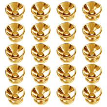 20 x Electric Acoustic Guitar Bass Strap Button Screw Lock Pins Pegs Pads Golden