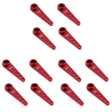 12PZ 37mm 25T Tromba Nel Metallo Servo Braccio Prolunga Servo Braccio per RC Car Crawler Parts, Rosso