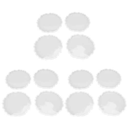 12 Pcs Silicone Agate Coaster Resin Casting Making Mold,Coaster Epoxy Molds  DIY, Home Decoration