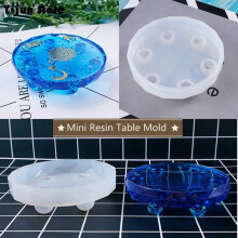 2X New Resin Table Mold Silicone Mold Epoxy Mold Exhibition Table Mold Diy Crafting Tools(Molds Only)