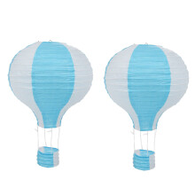 2pcs 12Inch Hot Air Balloon Paper Lantern Lampshade Ceiling Light Wedding Party Decor, Stripes
