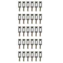 30 Pieces Electric Guitar Bridge Saddles Flat Set for Strat Tele Guitar Replacement