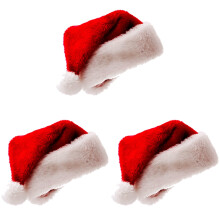 3X Weihnachts Mütze Weihnachts Mütze Weihnachts KostüM Dress Plüsch Dicke Weihnachts Mütze Erwachsene