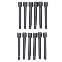 12 Pcs Brass Electric Guitar Tremolo Bridge Saddle Clamp Lock String Screw/String Through Screw Black