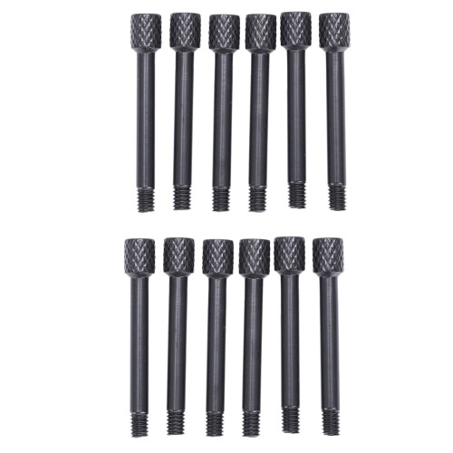 12 Pcs Brass Electric Guitar Tremolo Bridge Saddle Clamp Lock String Screw/String Through Screw Black