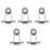 1 Set 10 Pcs Electric Guitar Roller String Tree String Retainer - Silver 1