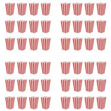 48 Scatole di Sacchetti di Popcorn per Bomboniere per Feste con Strisce Cinematografiche, Rosso