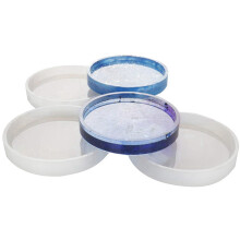 10 Pack Diy Round Coaster Silicone Mold, Diameter 3.15Inch/8cm, Molds for Casting with Resin, Cement