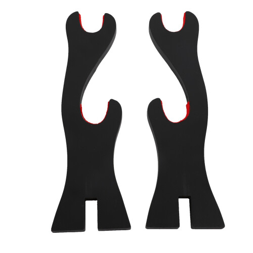 2X 2 Tier Katana Samurai Sword Holder Black Bracket Hanger Red Cotton Display Stand 2